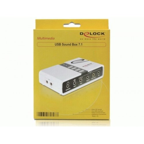 Delock USB Sound Box 7.1 - ekstern USB-lydkort med 7.1 kanaler