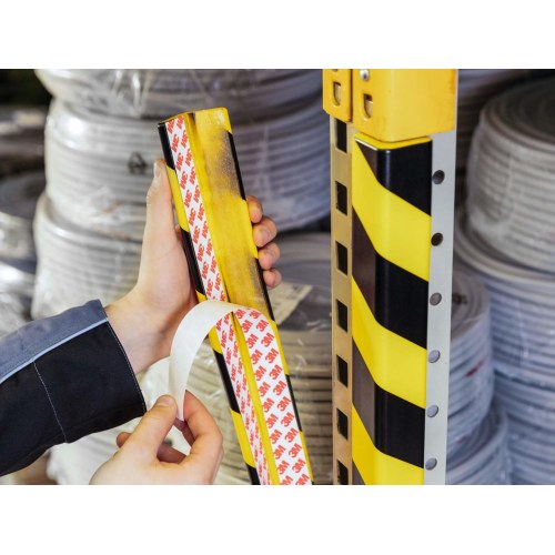 DURABLE C35 hjørnebeskytter - sort/gul, 100 cm
