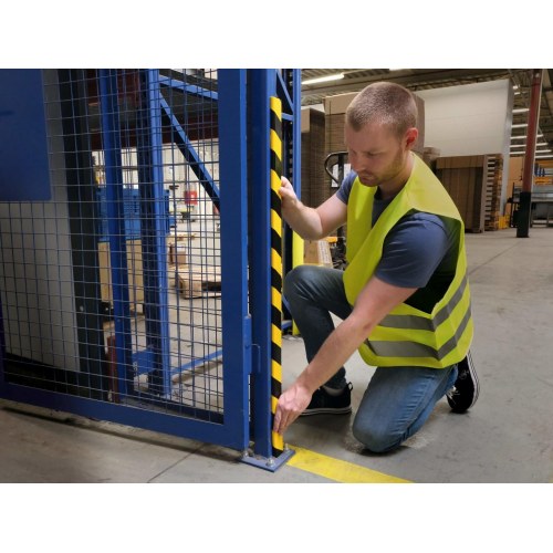 DURABLE C35 hjørnebeskytter - sort/gul, 100 cm