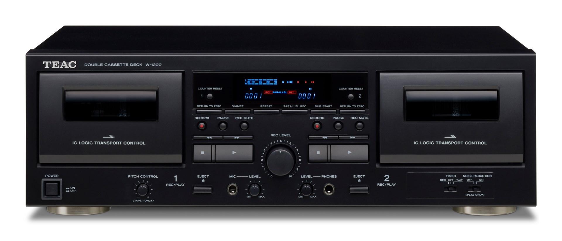 TEAC W-1200 dobbelt kassettebåndoptager - sort billede