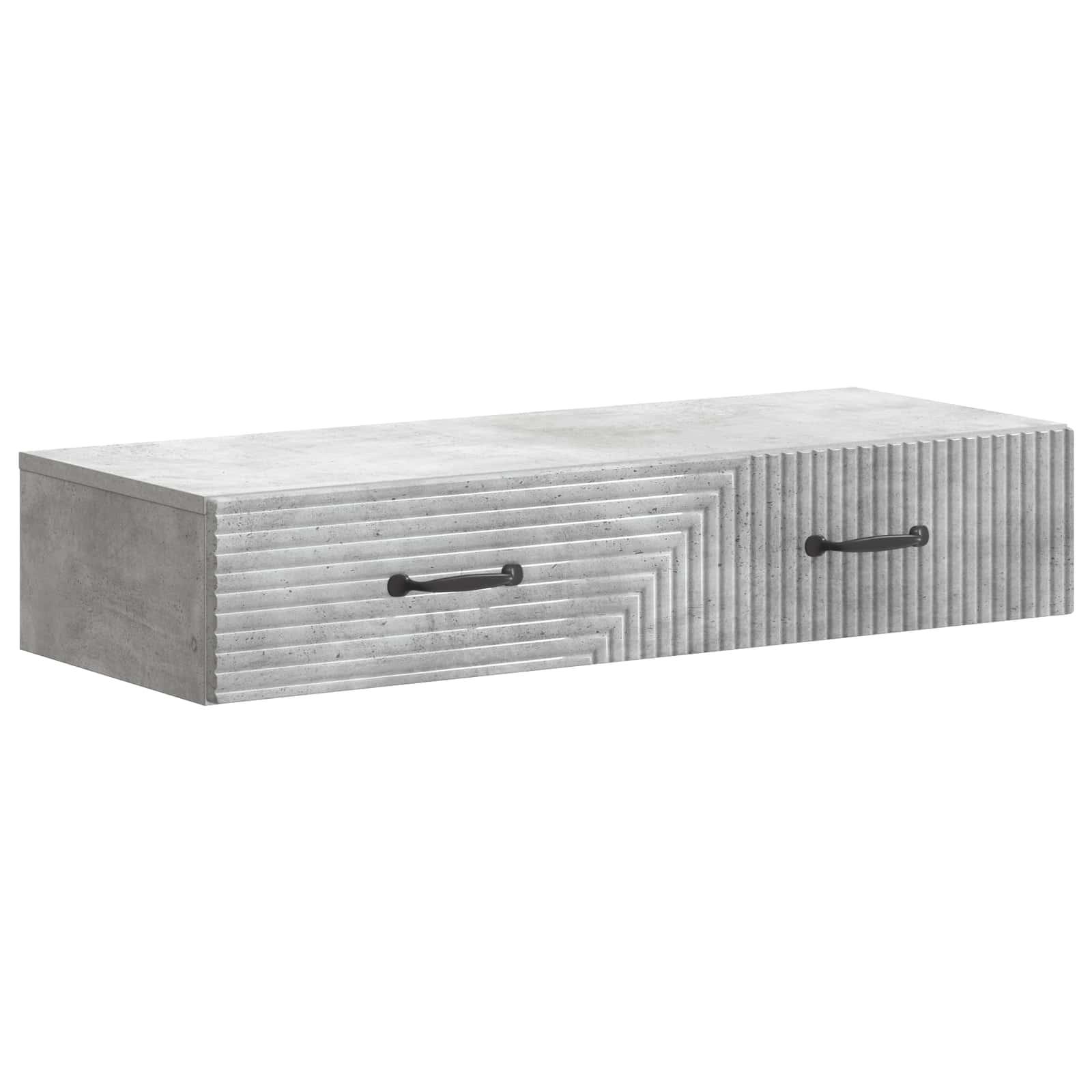 Væghængt Sideskab Betongrå 87,5 x 34,5 x 17 cm Konstrueret træ