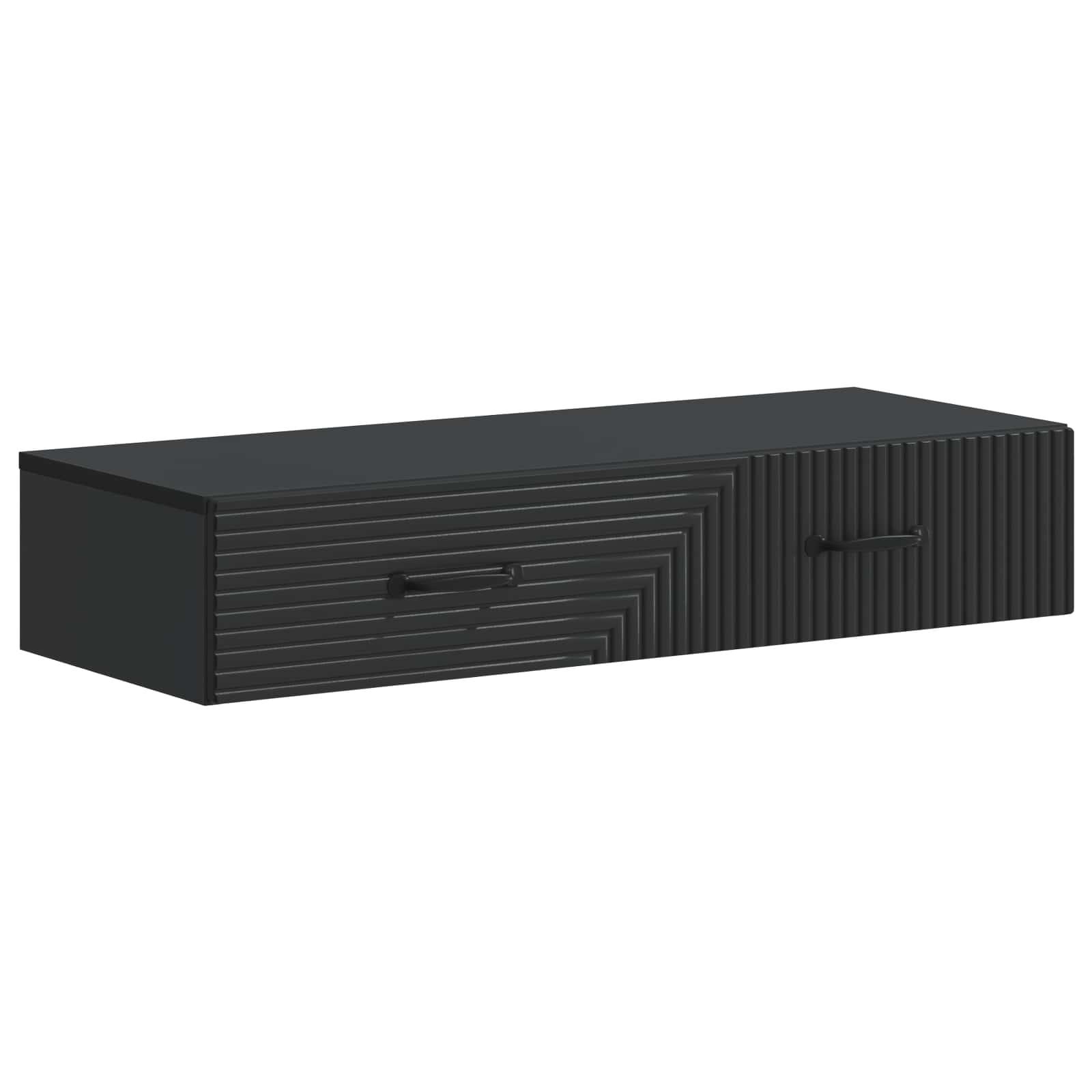 Væghængt Sideskab Sort 87,5 x 34,5 x 17 cm Konstrueret træ