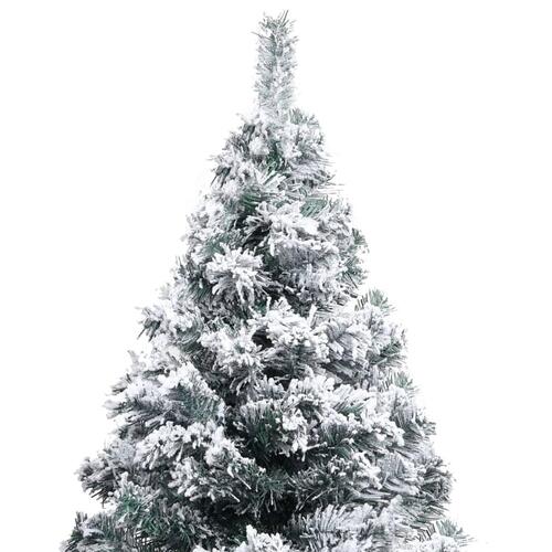 Kunstigt juletræ med sne 120 cm PVC grøn