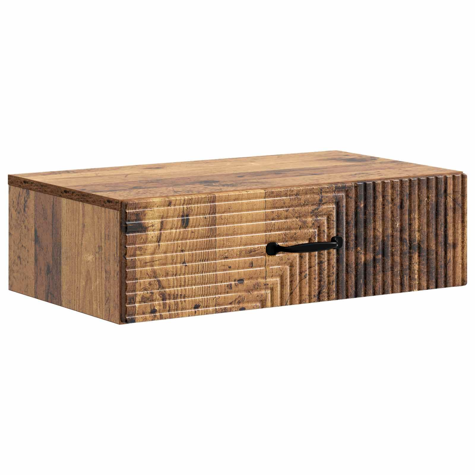 Væghængt Sideskab Gammelt træ 59 x 34,5 x 17 cm Konstrueret træ