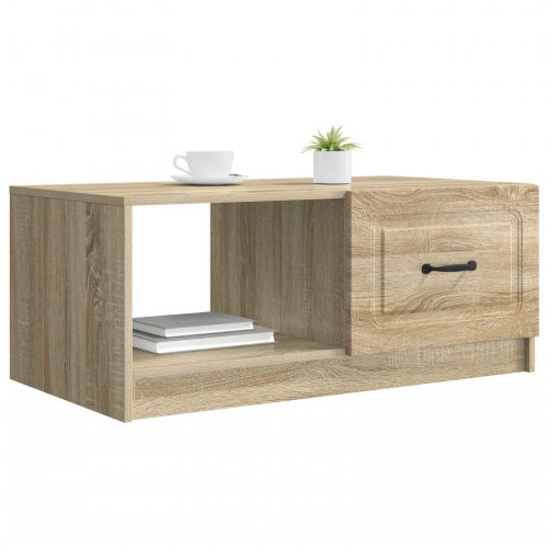 Sofabord Sonoma-eg 90 x 50 x 37 cm Konstrueret træ