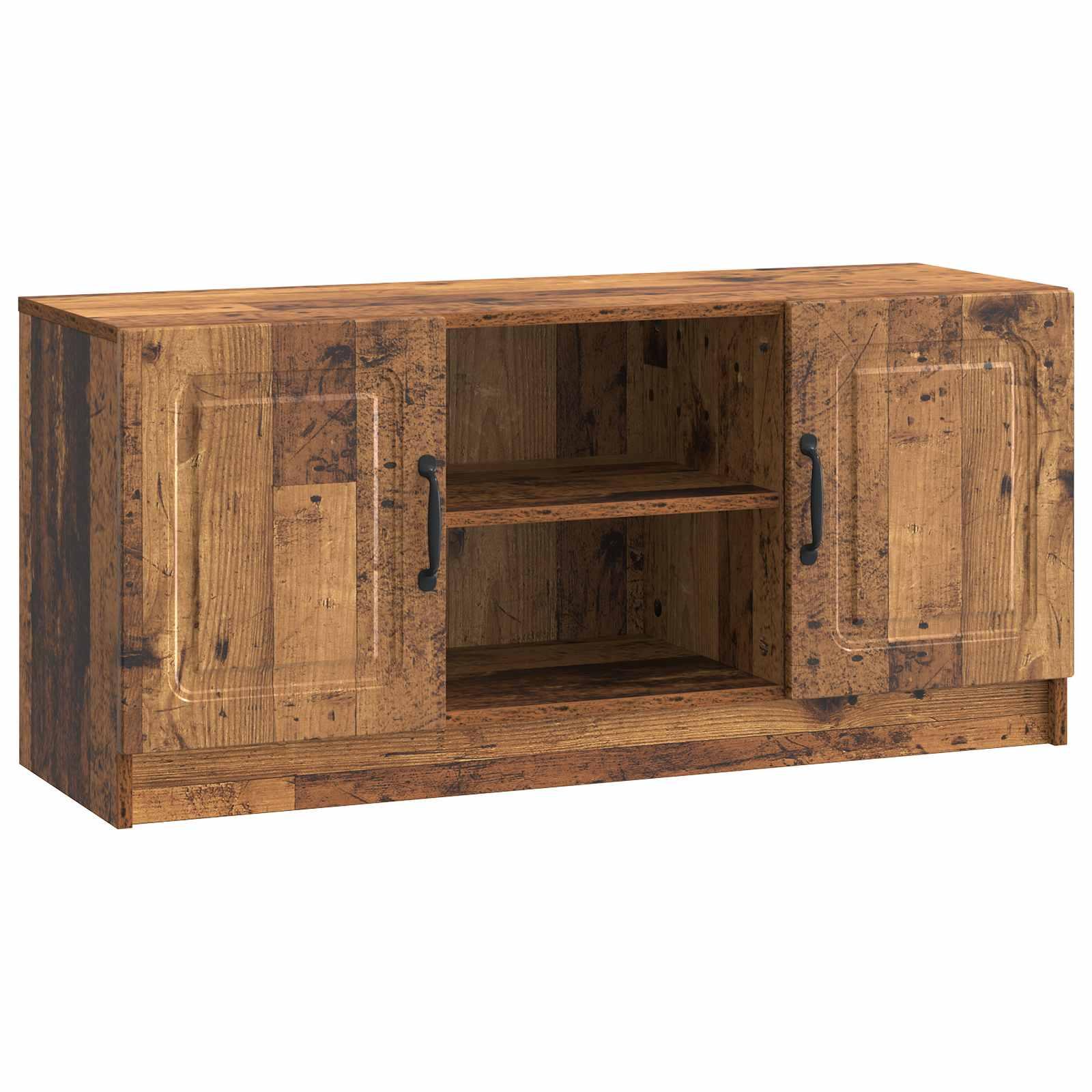 TV-bord i konstrueret træ - gammelt træ, 102 × 34,5 × 47 cm