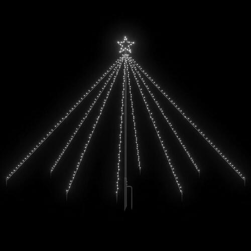 LED-lysjuletræ 2,5 m vandfaldsdesign inde/ude 400 LED'er