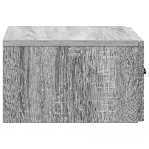 Væghængt Natbord med skuffe Grå sonoma-eg 49 x 34,5 x 20 cm