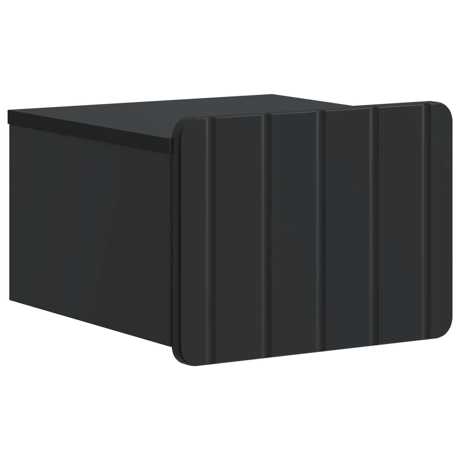 Væghængt Natbord Sort 33 x 34,5 x 24 cm Konstrueret træ