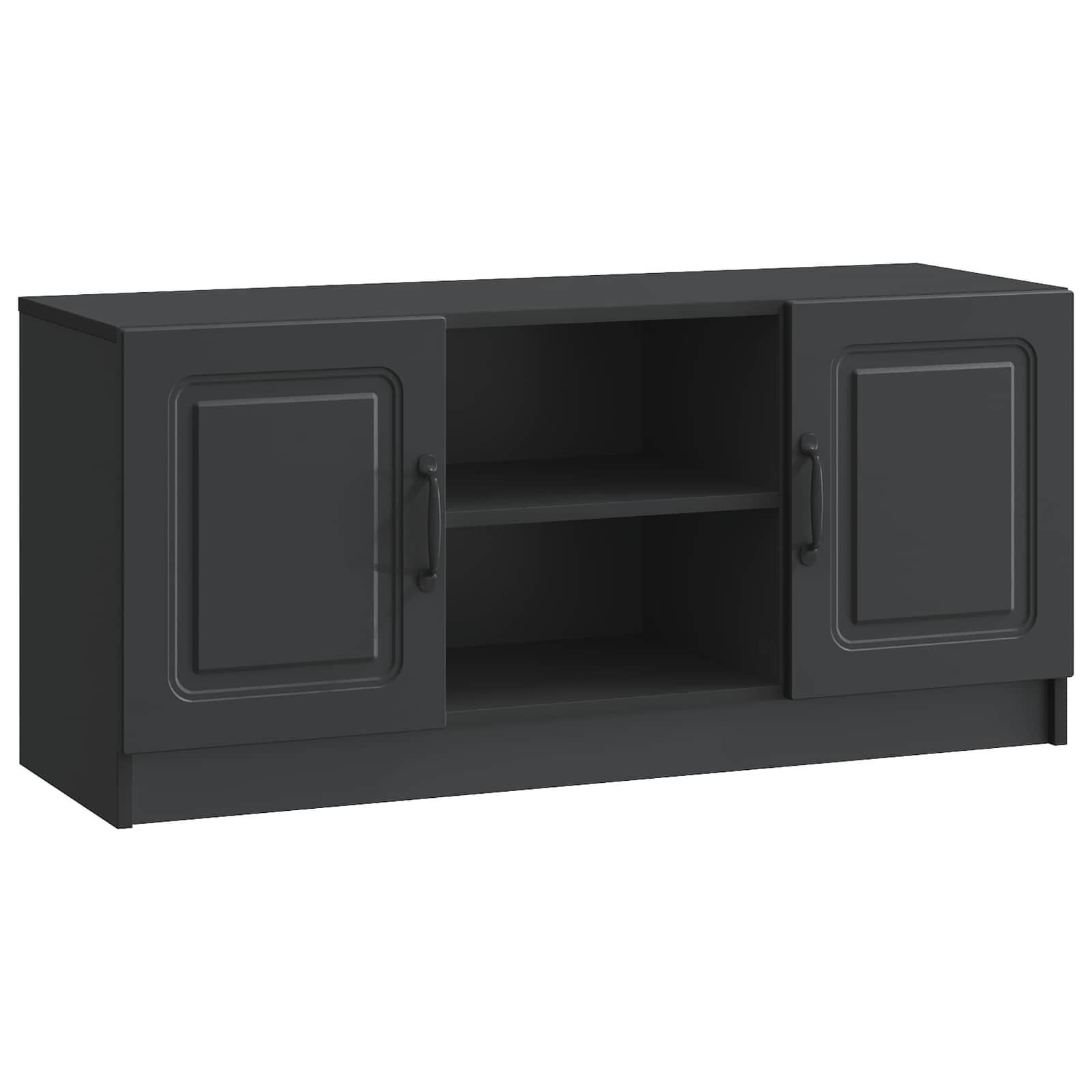 TV-skab i sort konstrueret træ - 102 × 34,5 × 47 cm