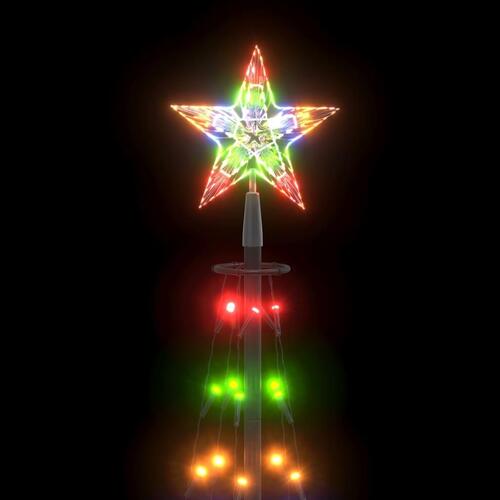 Kegleformet juletræ 50x120 cm 70 LED'er flerfarvet lys