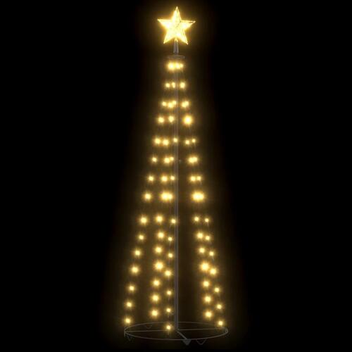 Kegleformet juletræ 84 LED'er 50x150 cm varmt hvidt lys