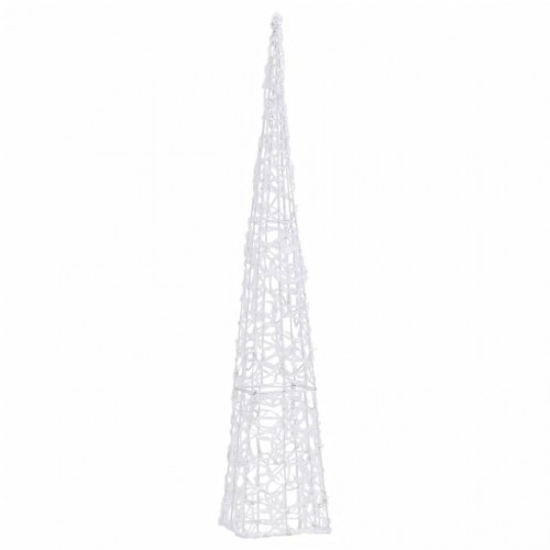 Dekorativ LED-lyskegle 90 cm i akryl varm hvid
