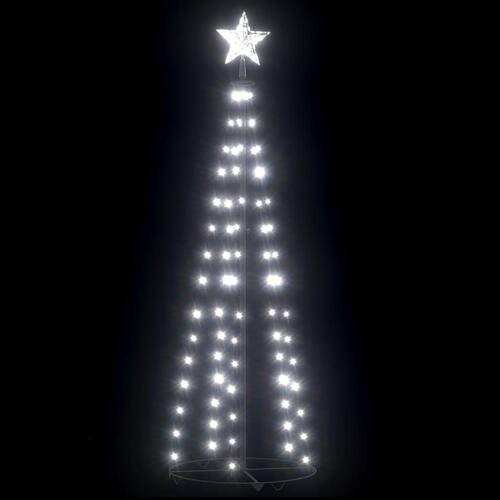 Kegleformet juletræ 84 LED'er 50x150 cm kold hvid