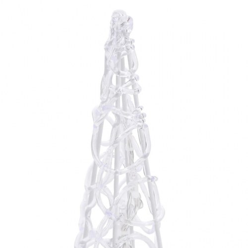 Dekorativ LED-lyskegle i akryl 90 cm - blå julebelysning