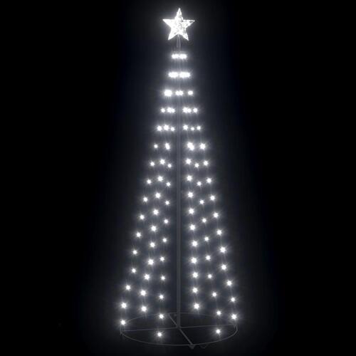 Kegleformet juletræ 70x180 cm 100 LED'er koldt hvidt lys