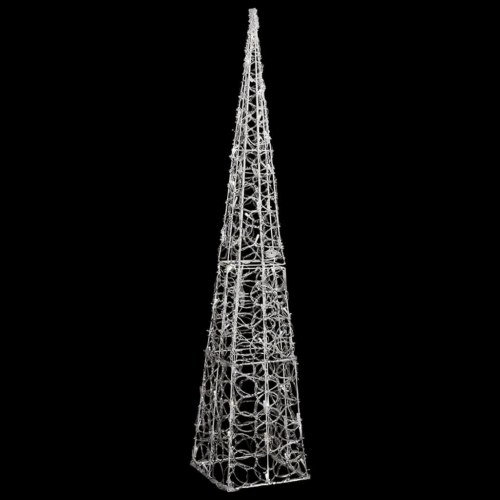 Dekorativ LED-lyskegle 120 cm akryl kold hvid