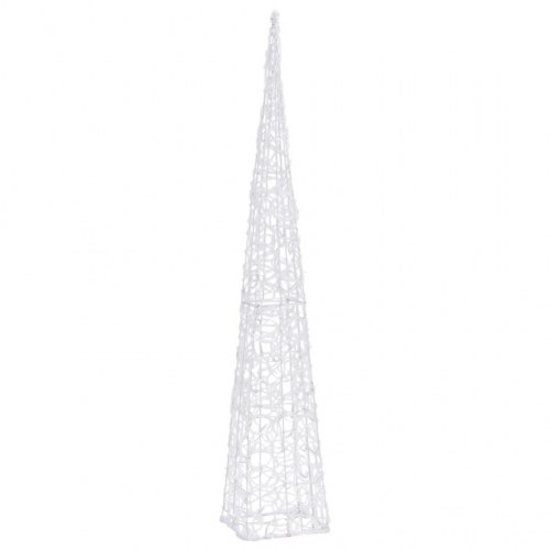 Dekorativ LED-lyskegle 120 cm akryl kold hvid