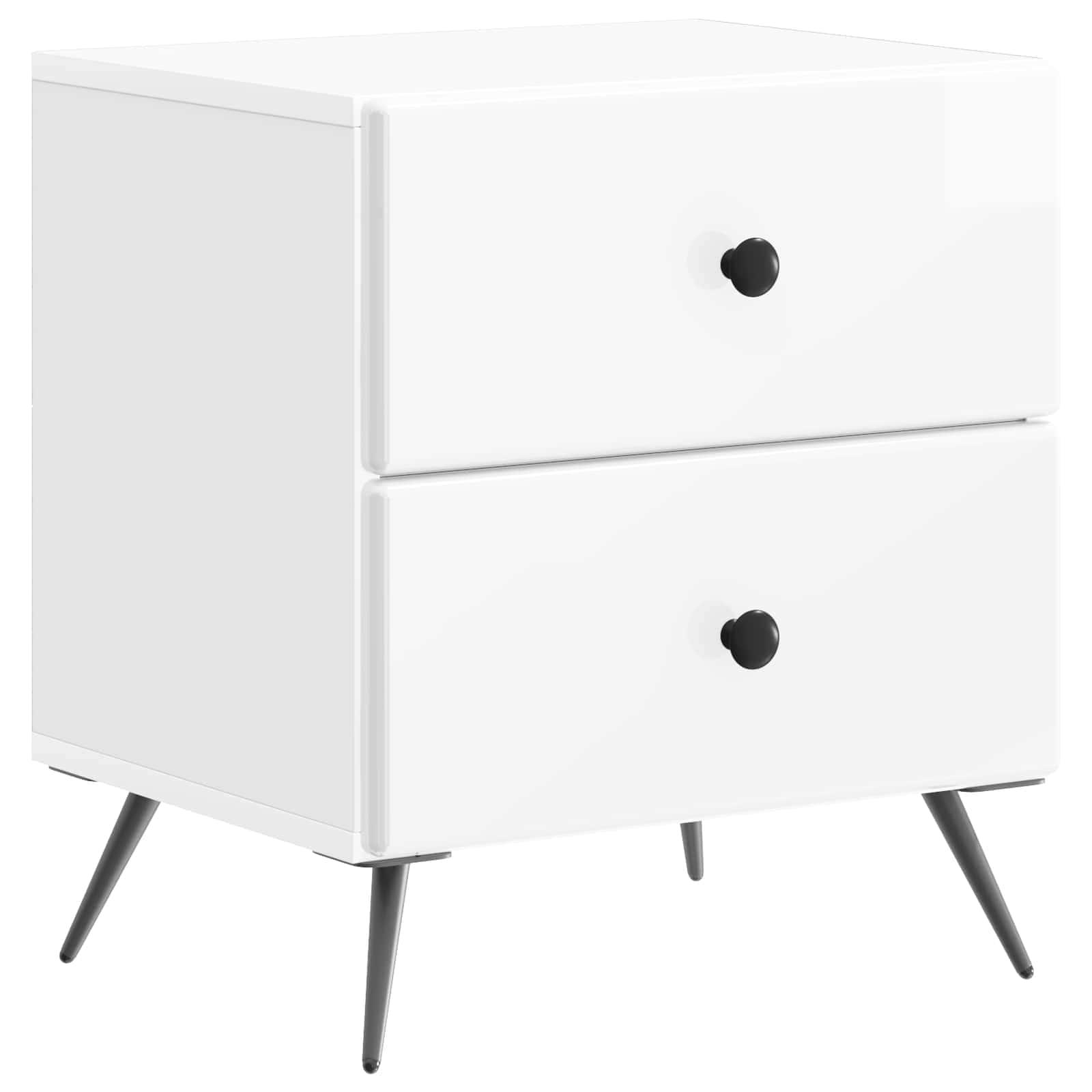 Natskab Hvid højglans 43 x 34,5 x 47,5 cm Konstrueret træ