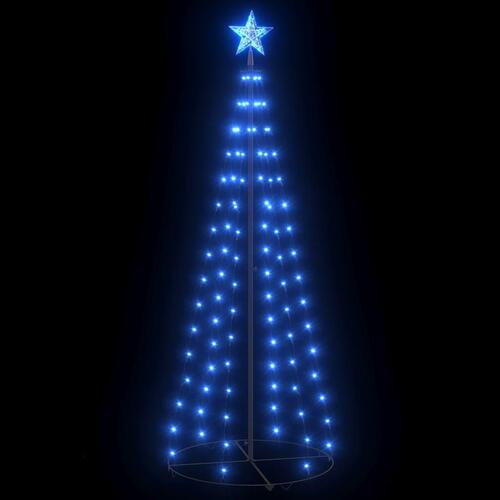 Kegleformet juletræ 70x180 cm 100 LED-lys blåt lys