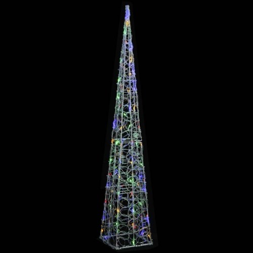 Dekorativ LED-lyskegle 120 cm akryl flerfarvet