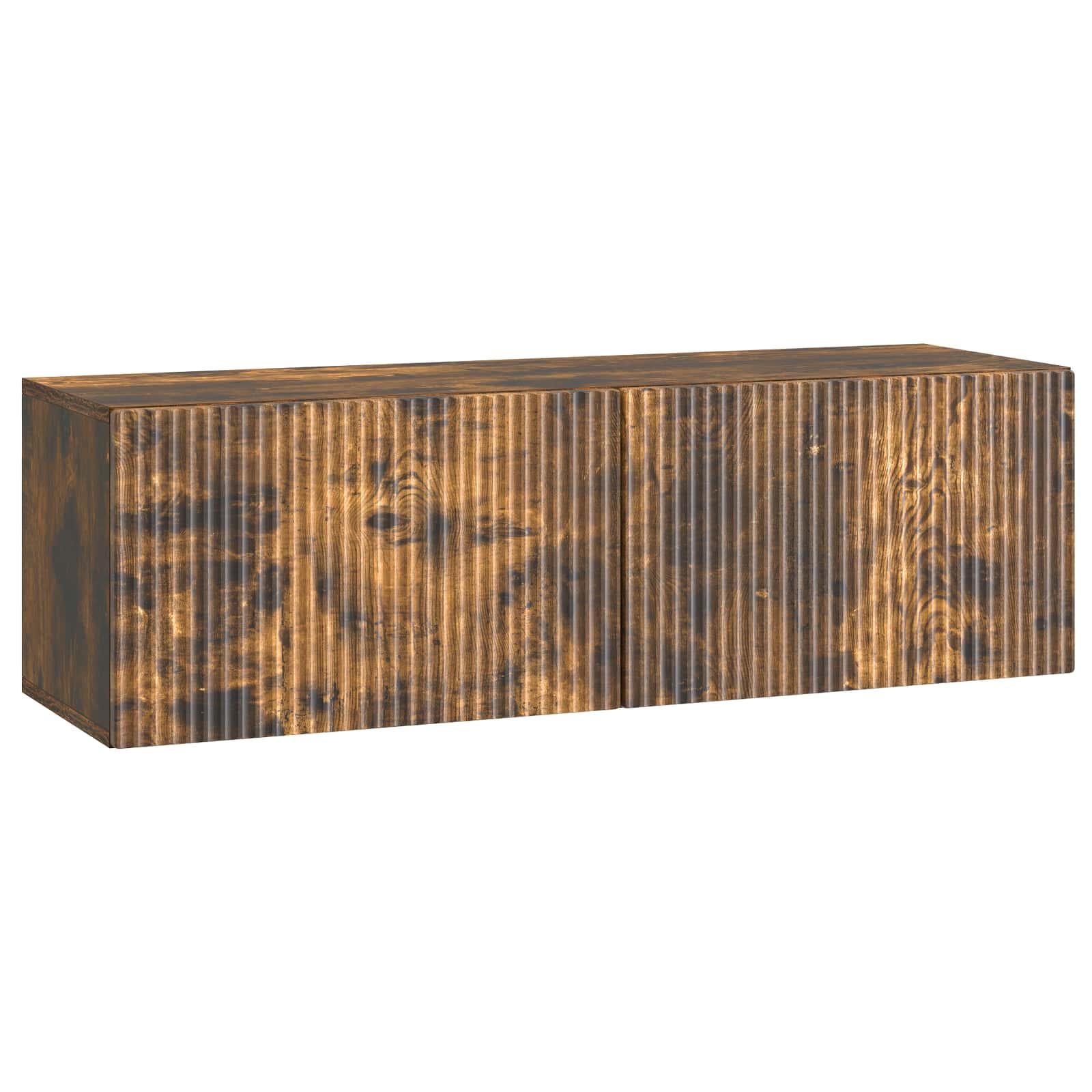 Væghængt TV-skab Røget eg 98 x 31 x 30 cm Konstrueret træ