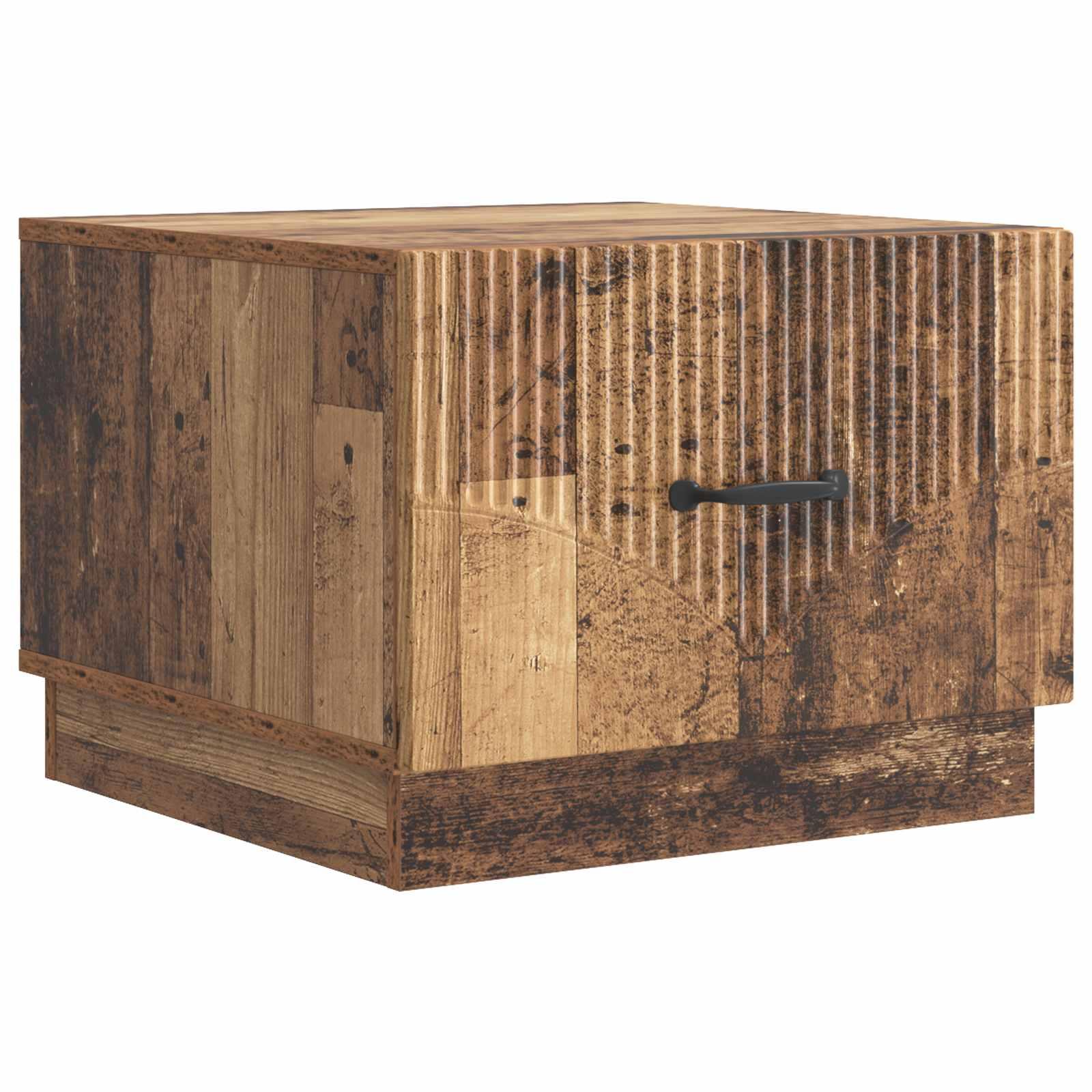 Sofabord med skuffe Gammelt trÃ¦ 49 x 50 x 37 cm Konstrueret trÃ¦