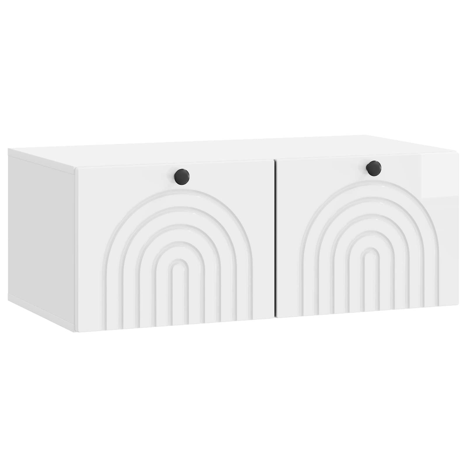 VÃ¦ghÃ¦ngt TV-skab VÃ¦gmonteret Hvid hÃ¸jglans 78,5 x 41 x 30 cm