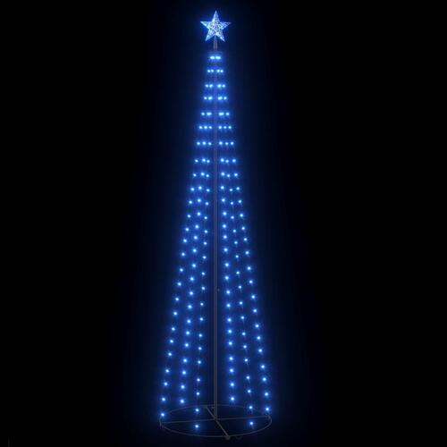 Lysende kegletræ 70x240 cm 136 LED'er blåt lys