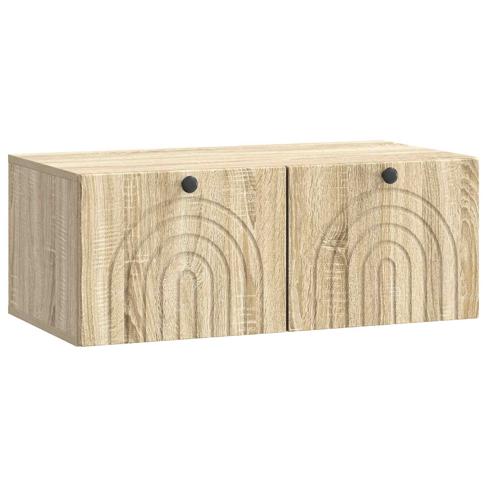 Væghængt TV-skab Sonoma-eg 78,5 x 41 x 30 cm Konstrueret træ