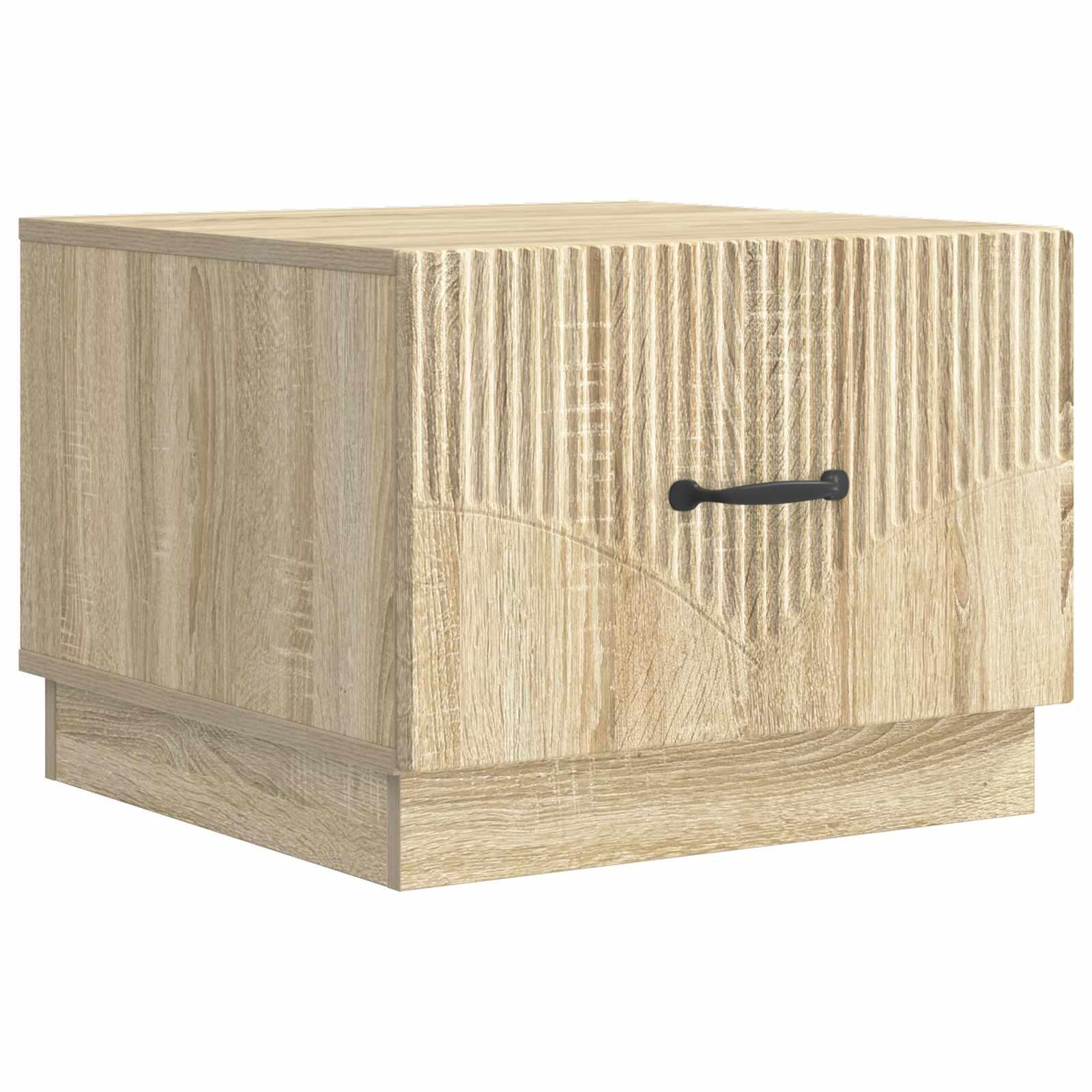 Sofabord Med Skuffe 49 X 50 X 37 Cm Konstrueret Træ - Sonoma-eg