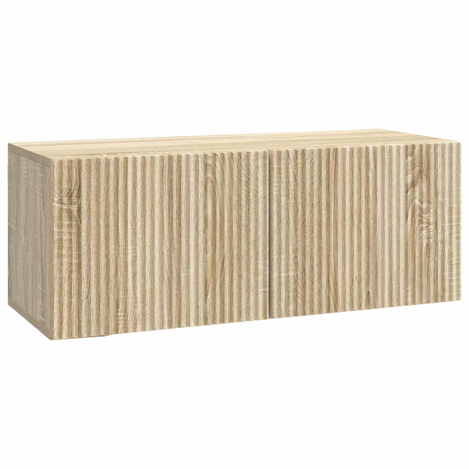 Væghængt TV-skab Sonoma-eg 78,5 x 31 x 30 cm Konstrueret træ