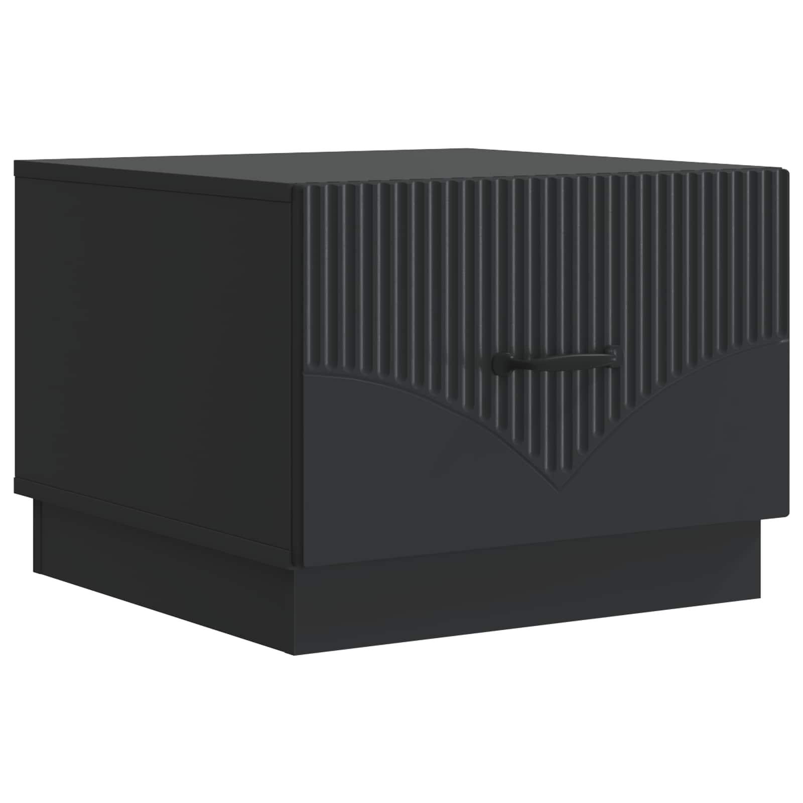 Sofabord med skuffe Sort 49 x 50 x 37 cm Konstrueret træ