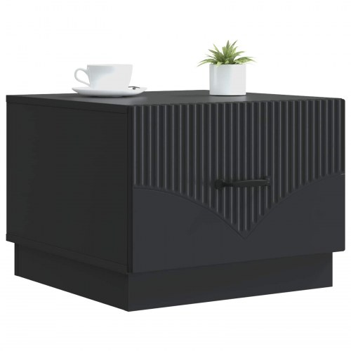 Sofabord med skuffe Sort 49 x 50 x 37 cm Konstrueret træ