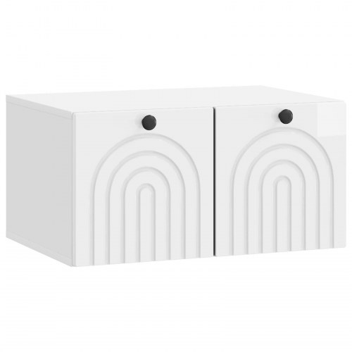 Væghængt TV-skab Vægmonteret Hvid højglans 59,5 x 41 x 30 cm