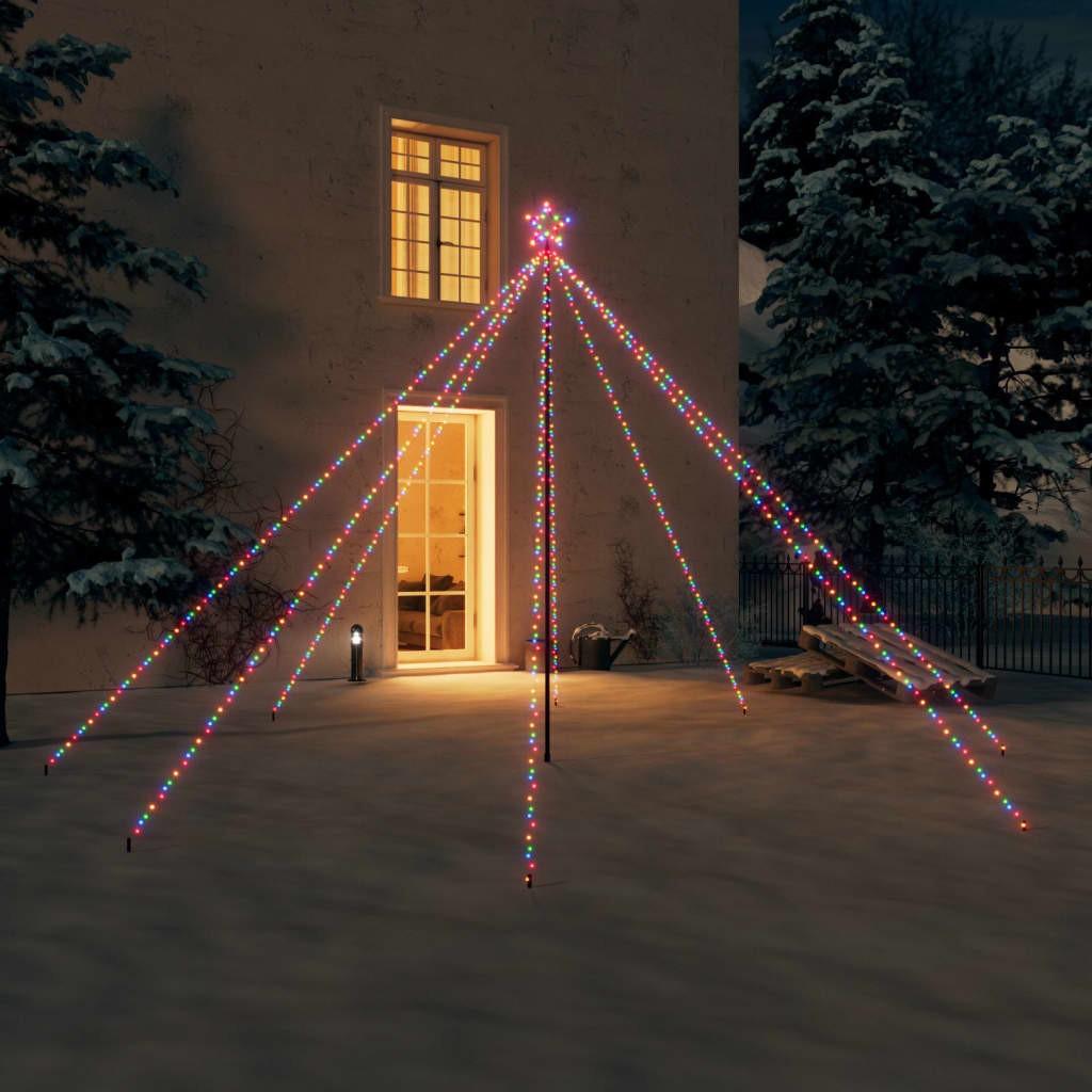 Lysende juletræ 3,6 m 576 LED'er inde/ude farverigt lys