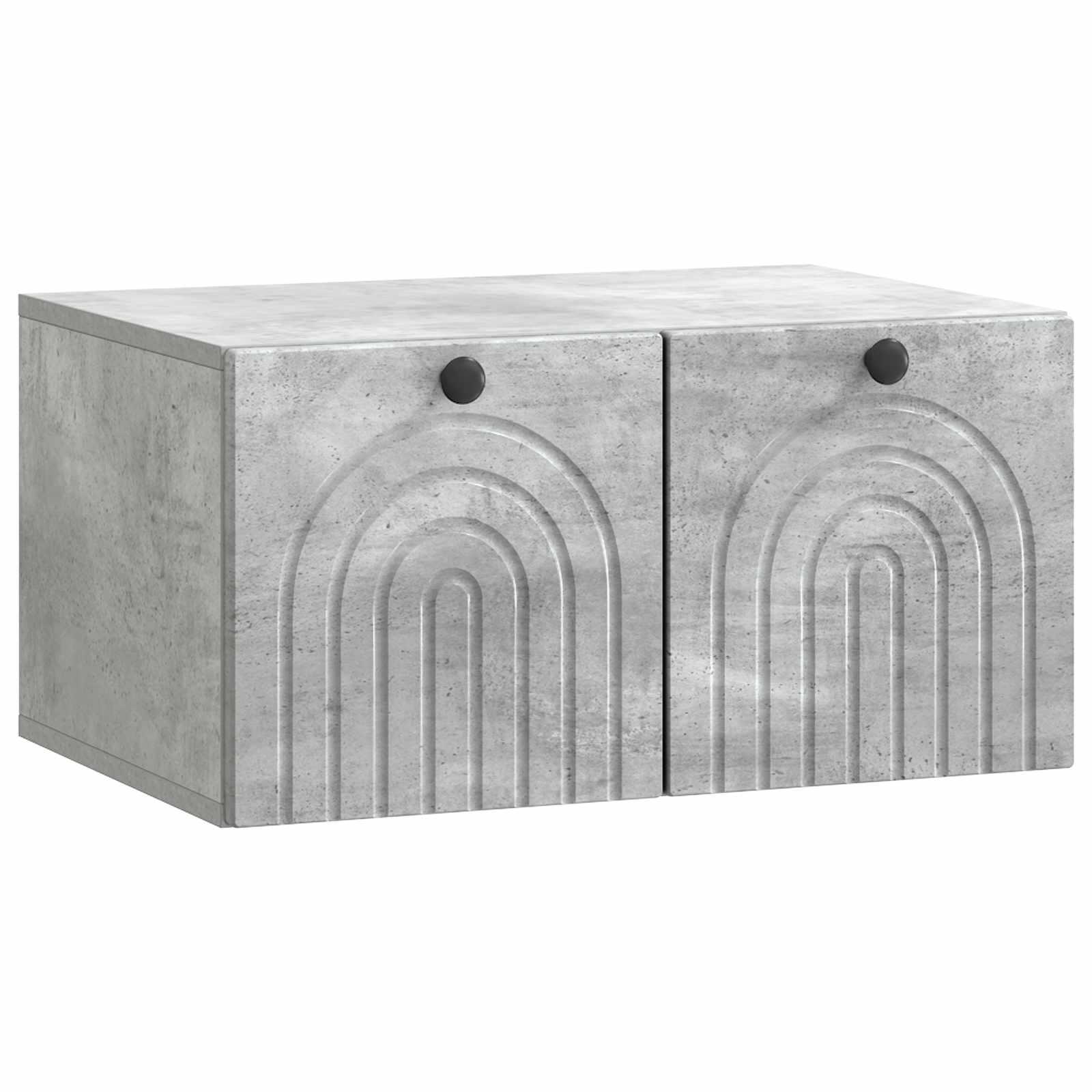 Væghængt TV-skab Betongrå 59,5 x 41 x 30 cm Konstrueret træ