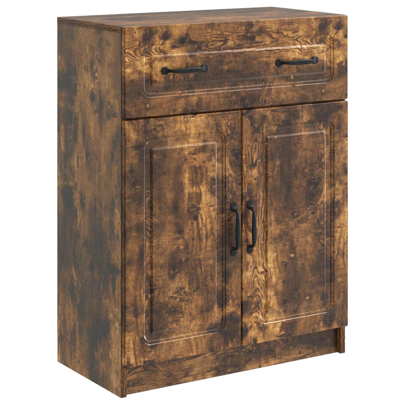 Sidebord med skuffe Røget eg 66 x 34,5 x 87 cm Konstrueret træ