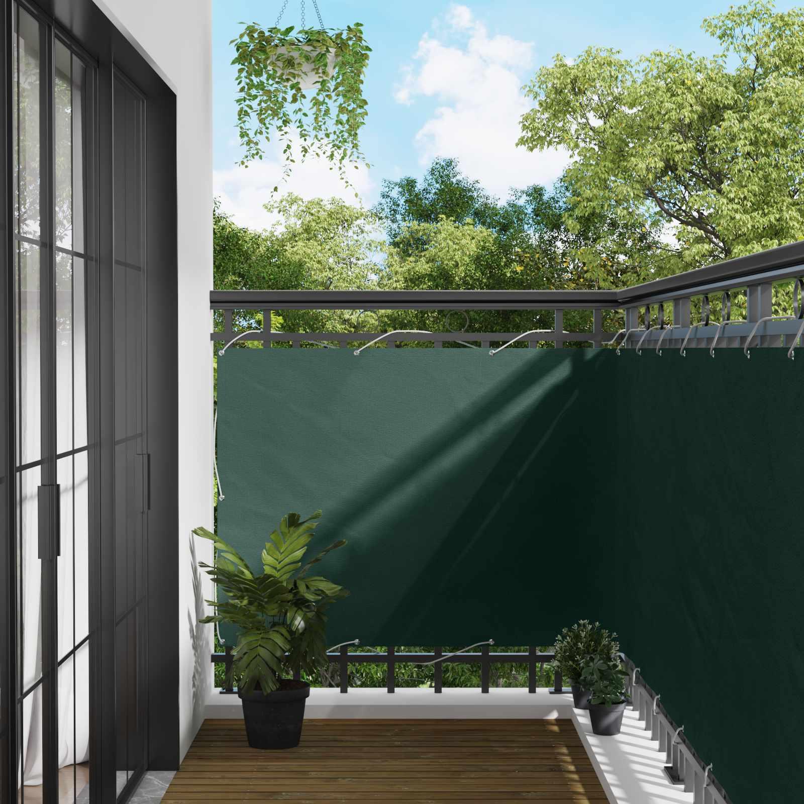 Altan Skærm Mørkegrøn 110 x 400 cm Oxford stof