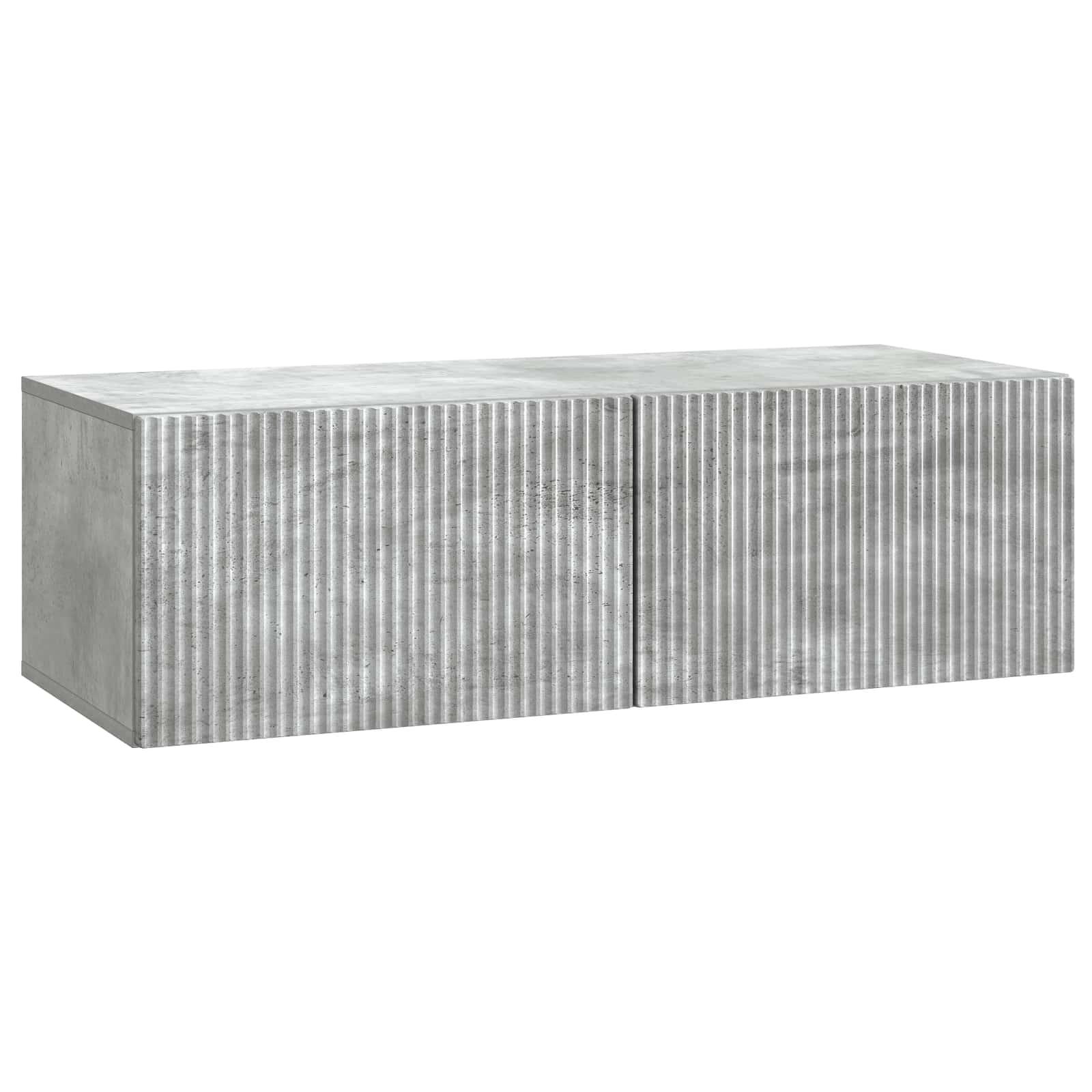 Væghængt TV-skab Betongrå 98 x 41 x 30 cm Konstrueret træ