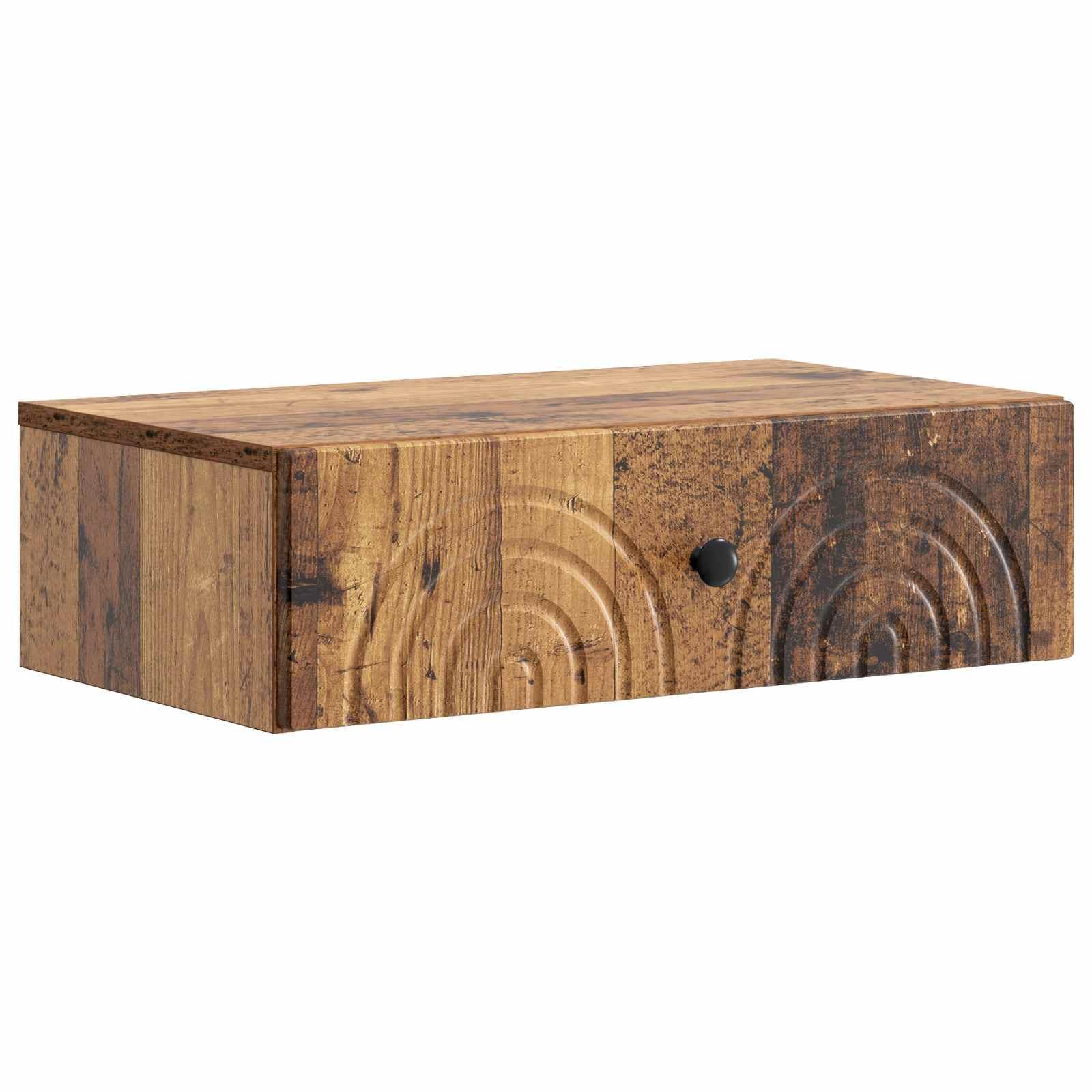 Væghængt Sideskab Gammelt træ 59 x 34,5 x 17 cm Konstrueret træ