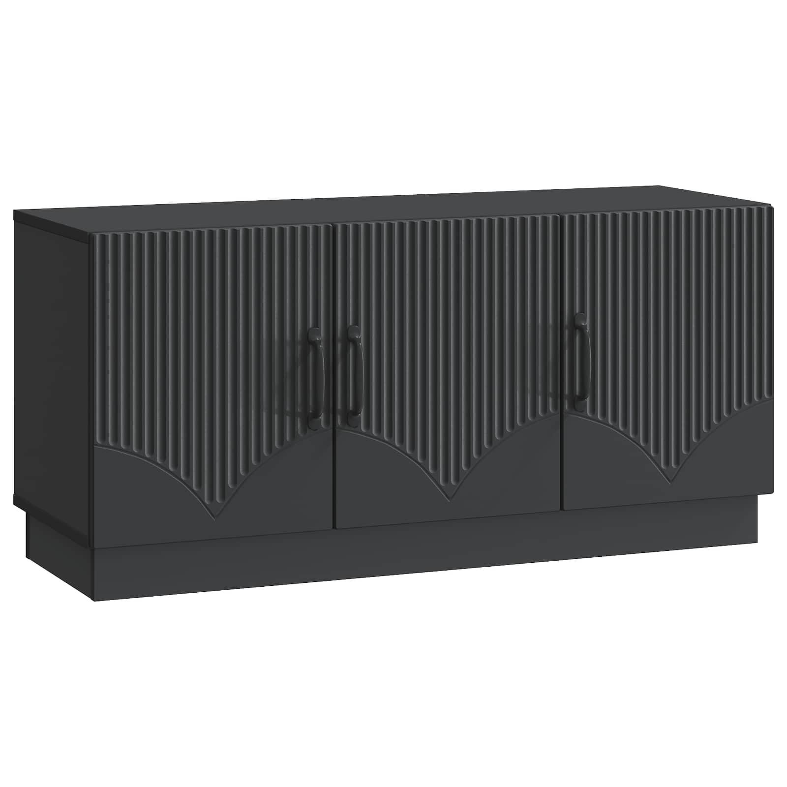 TV-skab Sort 99 x 34,5 x 47 cm Konstrueret træ