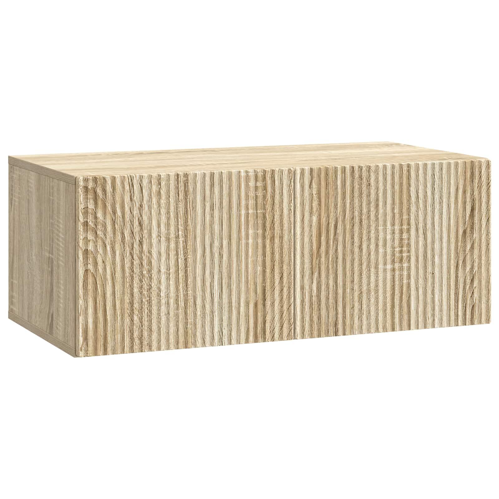 Væghængt TV-skab Sonoma-eg 78,5 x 41 x 30 cm Konstrueret træ
