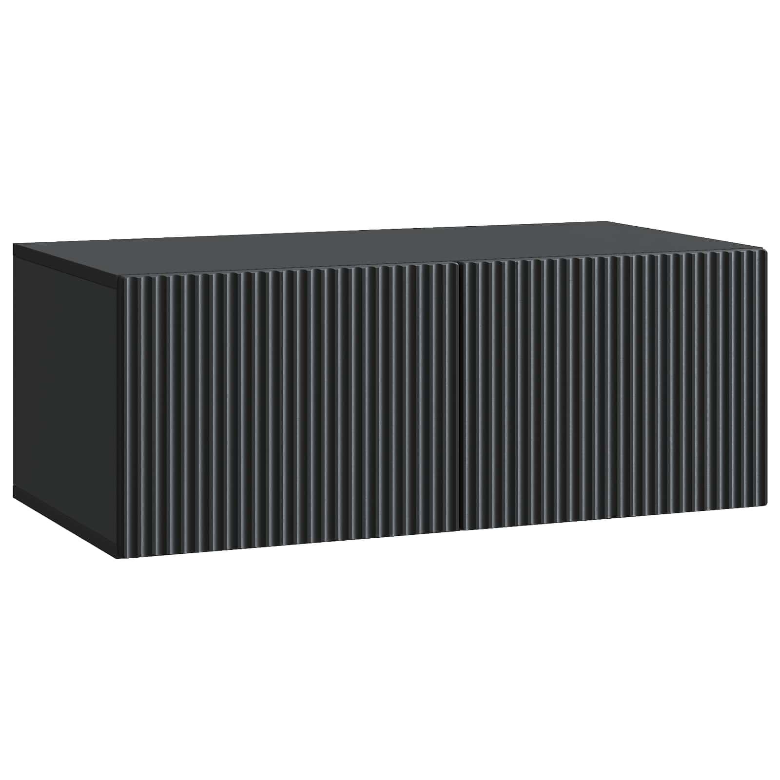 Væghængt TV-skab Sort 78,5 x 41 x 30 cm Konstrueret træ