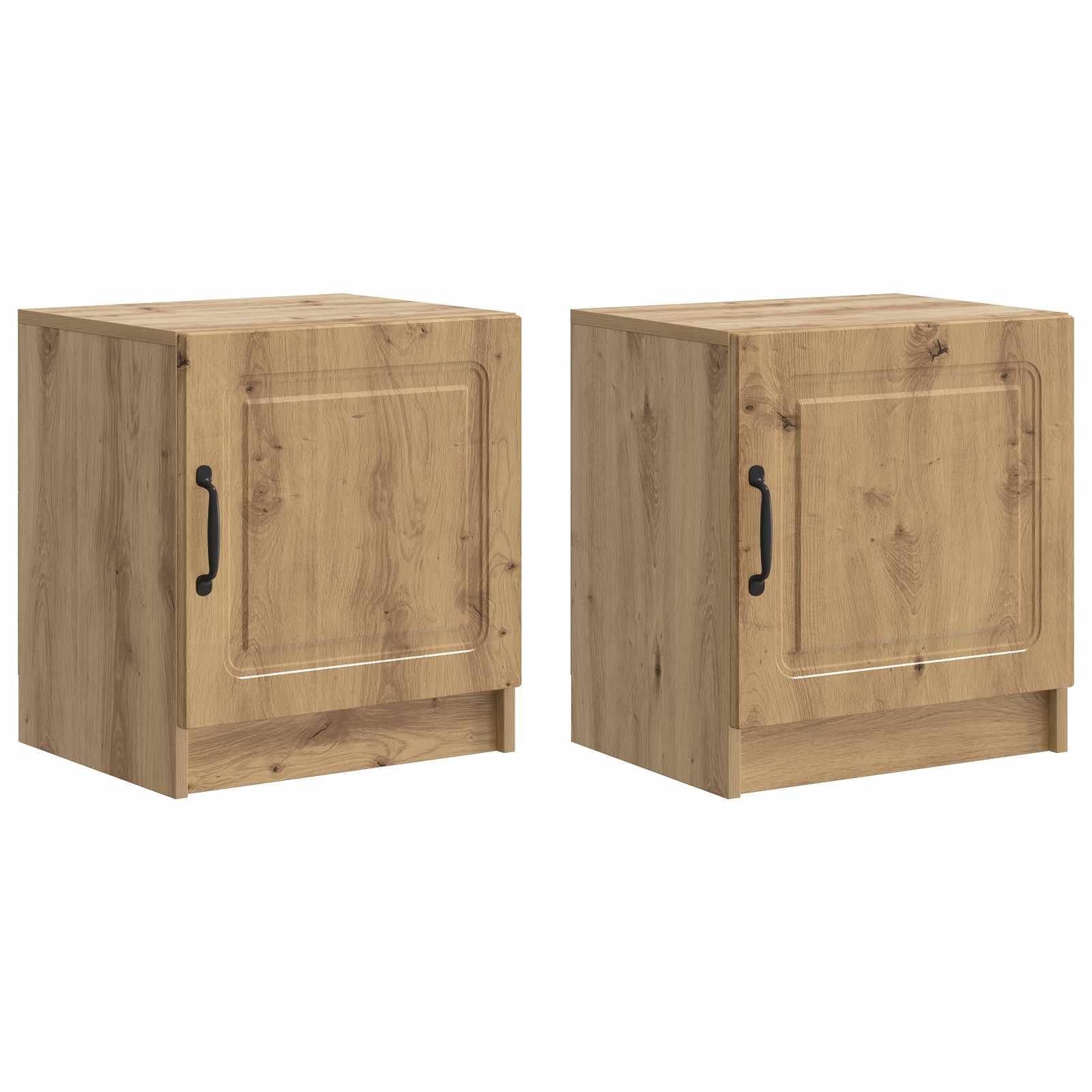 Natskab 2 stk Artisan-eg 43 x 34,5 x 47 cm Konstrueret træ