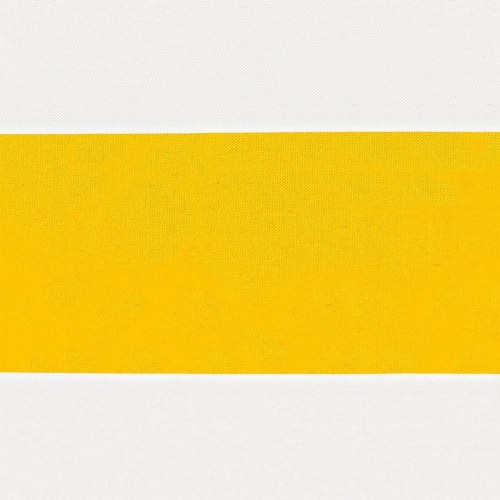 Solsejl trekant - gul/hvid stribet, 3 x 3 x 3 m, polyester Oxford