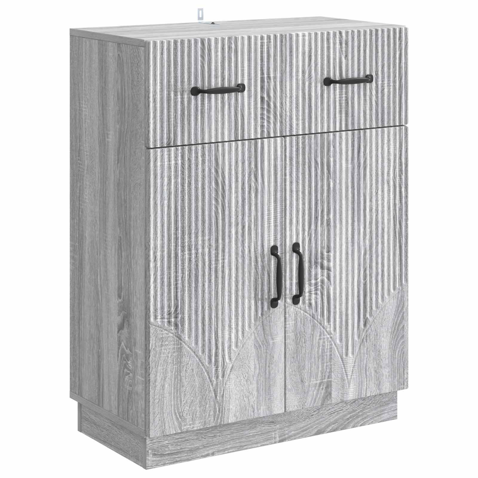 Sidebord Grå sonoma-eg 66 x 34,5 x 87 cm Konstrueret træ