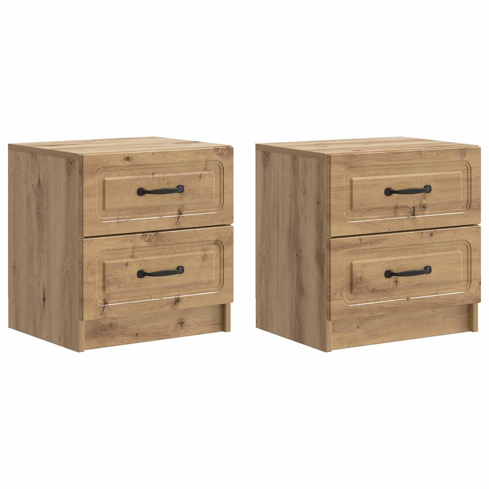 Natskab 2 stk Artisan-eg 43 x 34,5 x 44,5 cm Konstrueret træ