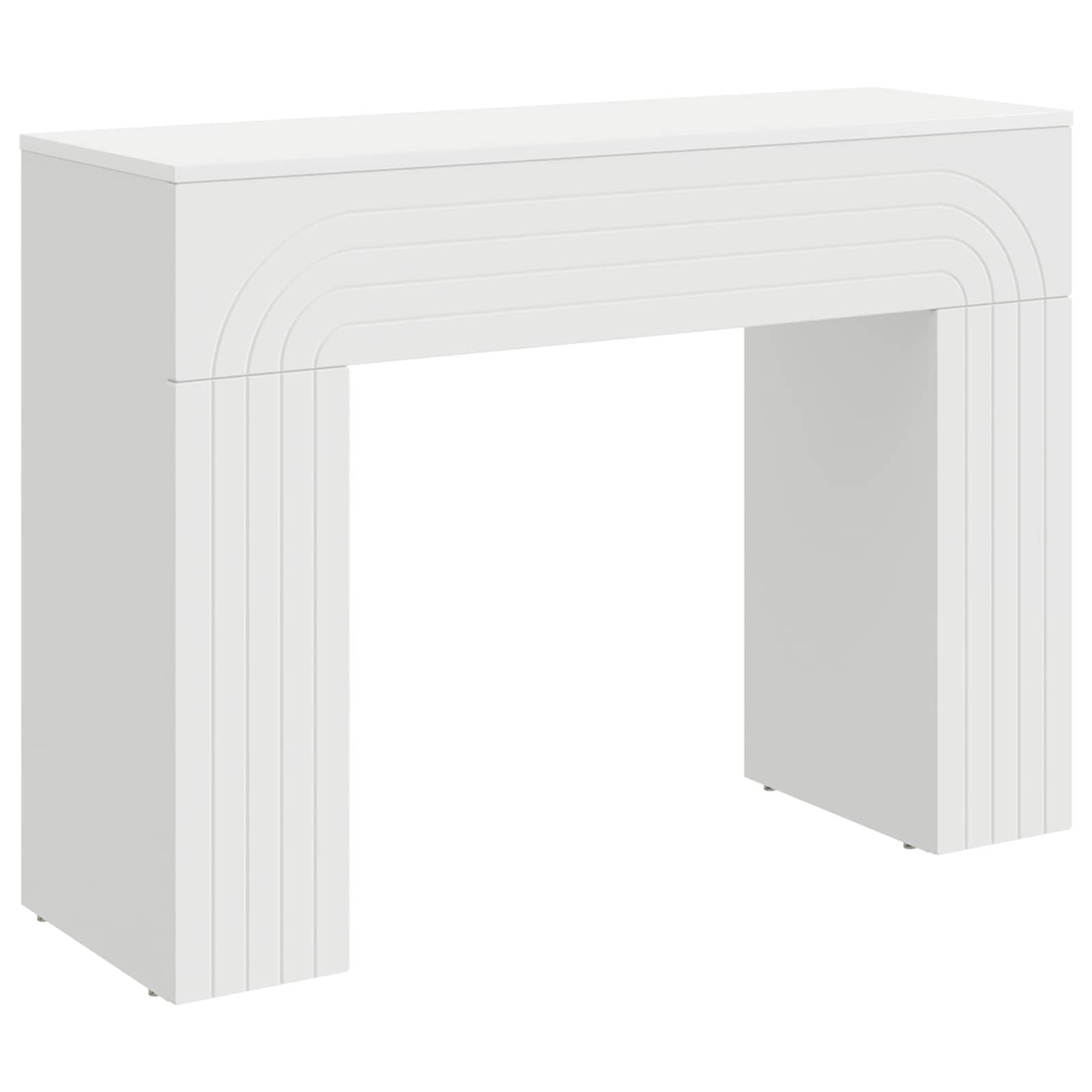 Sofabord Hvid 102 x 35 x 75 cm Konstrueret træ