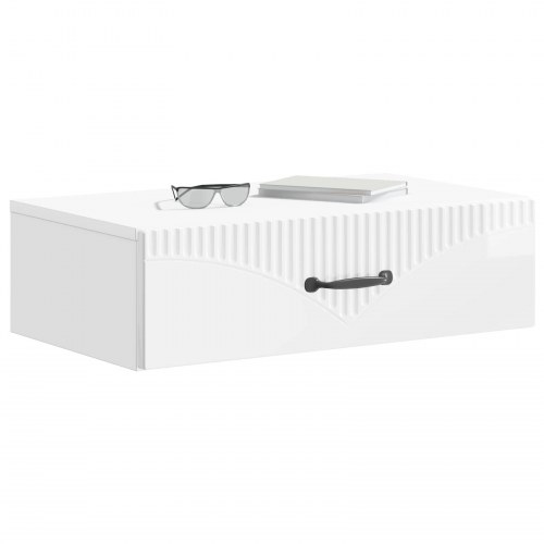 Væghængt Sideskab Hvid højglans 59 x 34,5 x 17 cm